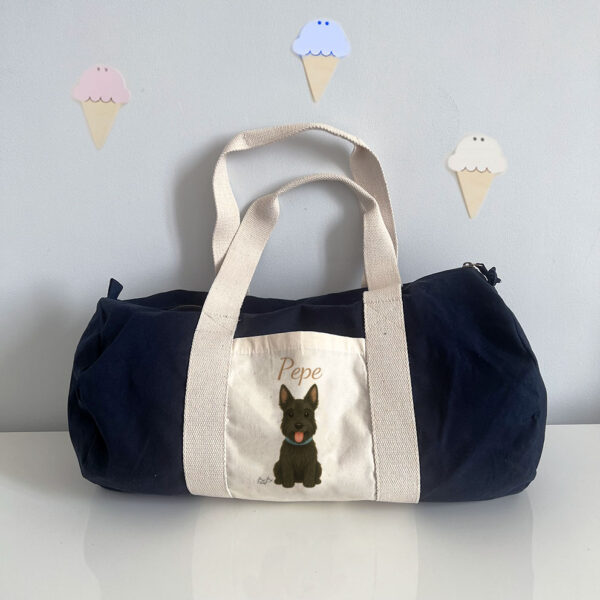 BORSONE CONTENITORE, DA VIAGGIO, PERSONALIZZATO NOME E CANE COLORE borsa sacca da viaggio