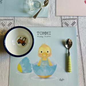 TOVAGLIETTA PASQUA PERSONALIZZATA NOME ANIMALE COLORE BIBIBABY