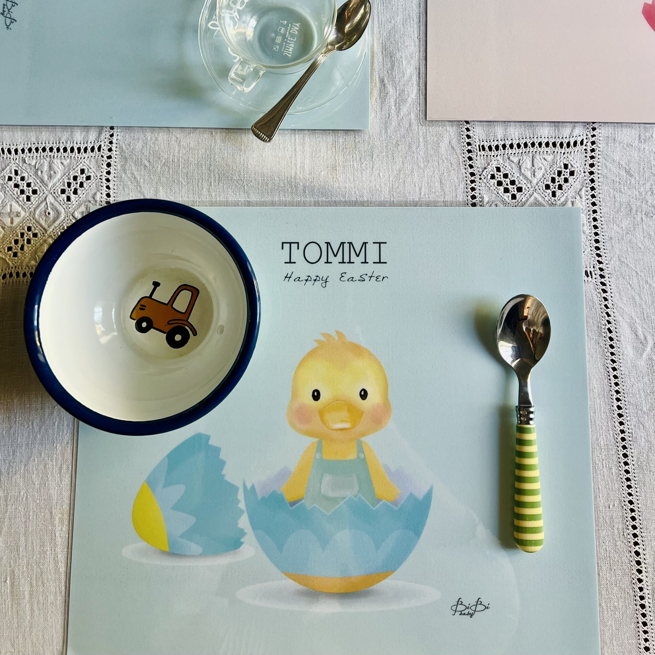 TOVAGLIETTA PASQUA PERSONALIZZATA NOME ANIMALE COLORE BIBIBABY