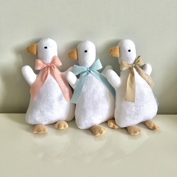 Papera, nome, personalizzare, peluche, ninna, culla, fiocco, colore, coccole, Bibibaby
