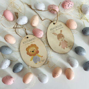 Bomboniera Ovale Segnaposto/Tag Bibibaby Animaletto