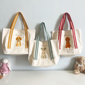 BORSE MANICI 3 COLORI personalizzata nome frase animeltto bibibaby