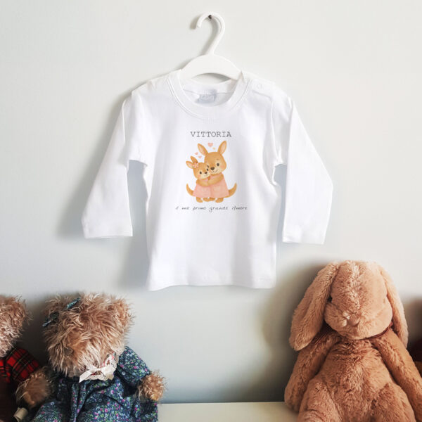 maglietta tshirt manica lunga neonato bambino bambina personalizzato san valentino regalo san valentino
